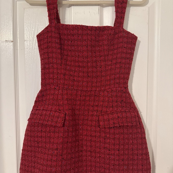 Amanda Uprichard Bethany Skort Red Romper in Durham Tweed - Picture 3 of 4
